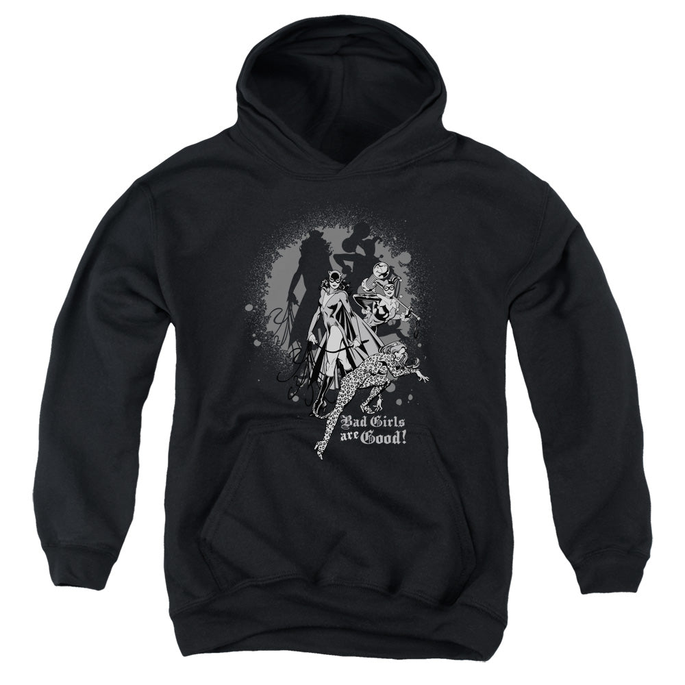 DC Comics Bad Girls Are Good Kids Youth Hoodie Black