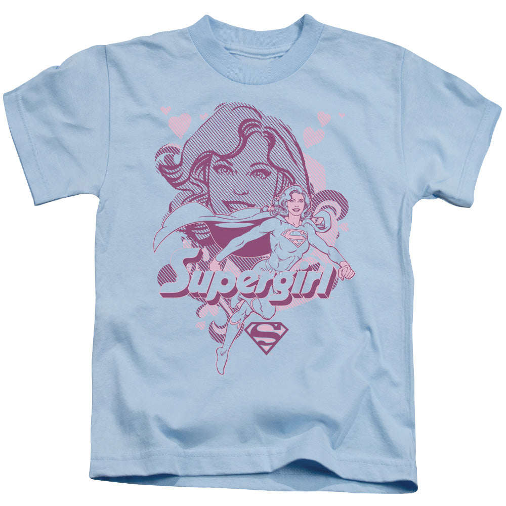 DC Comics Supergirl Juvenile Kids Youth T Shirt Light Blue