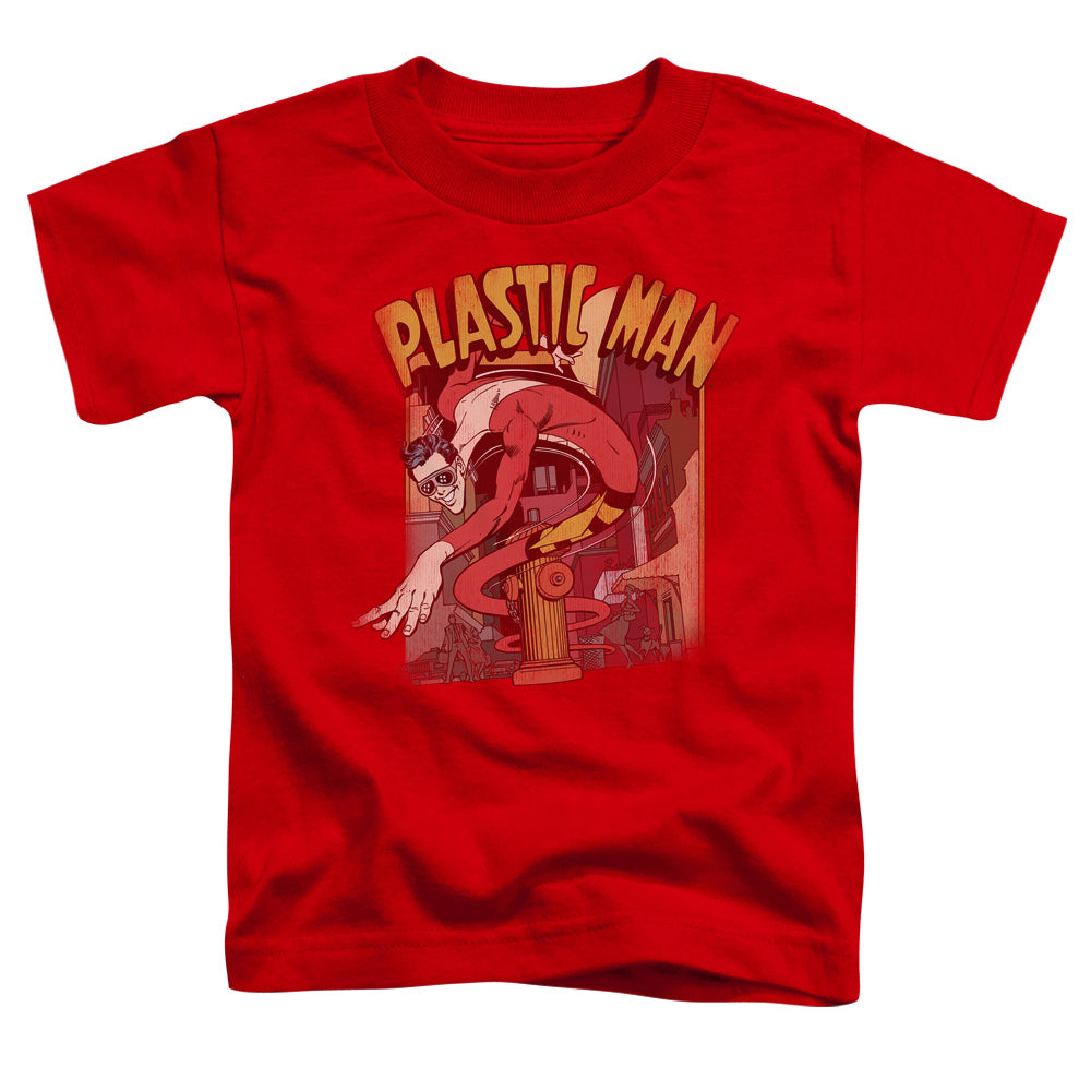 DC Comics Plastic Man Street Toddler Kids Youth T Shirt Red