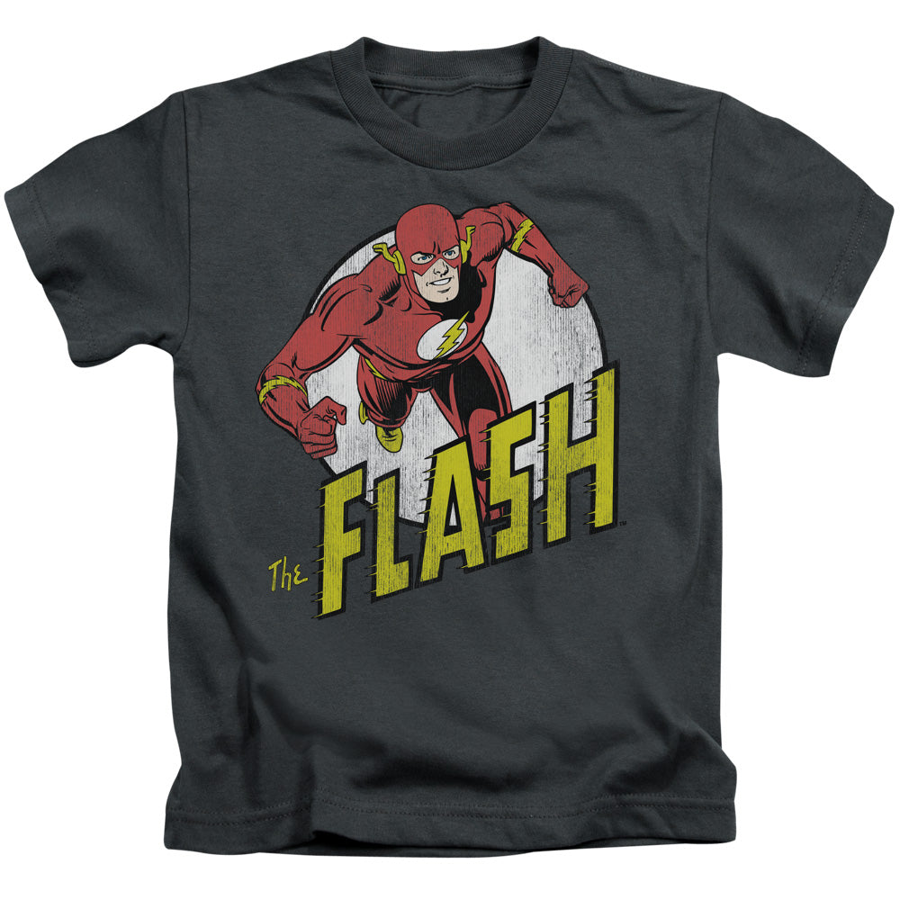 DC Comics Flash Run Flash Run Juvenile Kids Youth T Shirt Charcoal