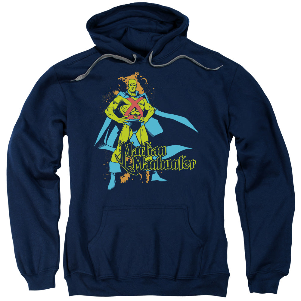 DC Comics Martian Manhunter Mens Hoodie Navy Blue