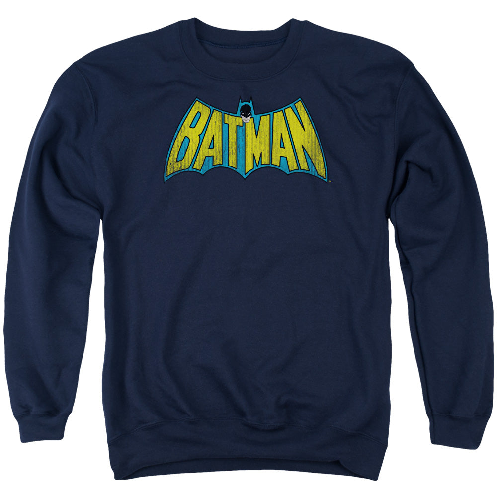 DC Comics Classic Batman Logo Mens Crewneck Sweatshirt Navy Blue