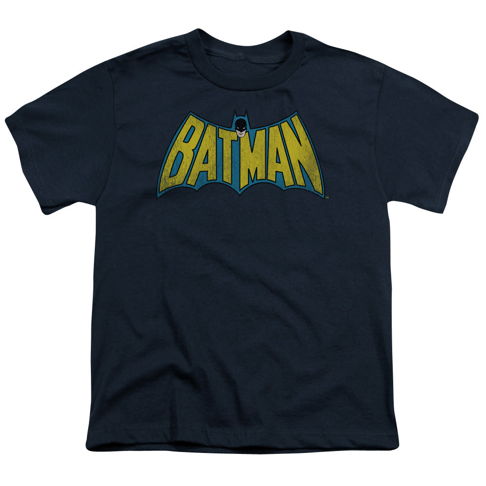 DC Comics Classic Batman Logo Kids Youth T Shirt Navy Blue