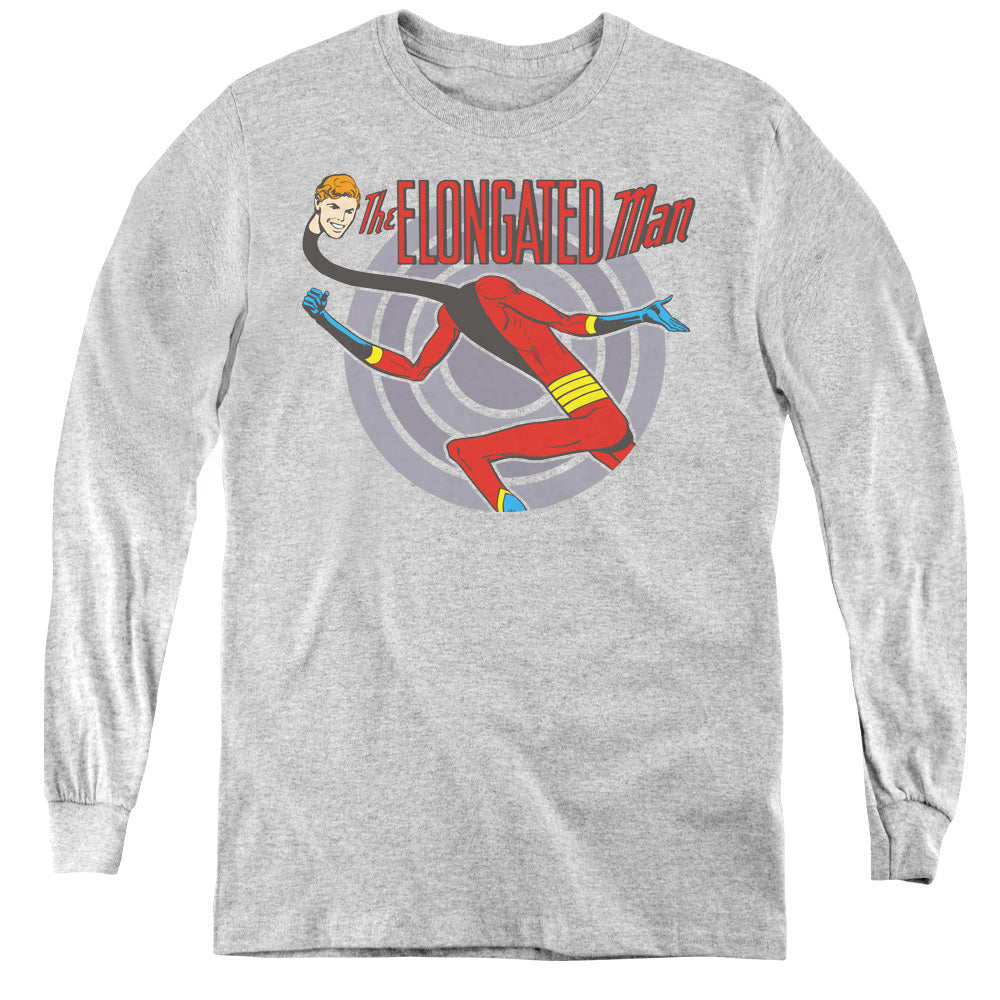 DC Comics Elongated Man Long Sleeve Kids Youth T Shirt Athletic Heather
