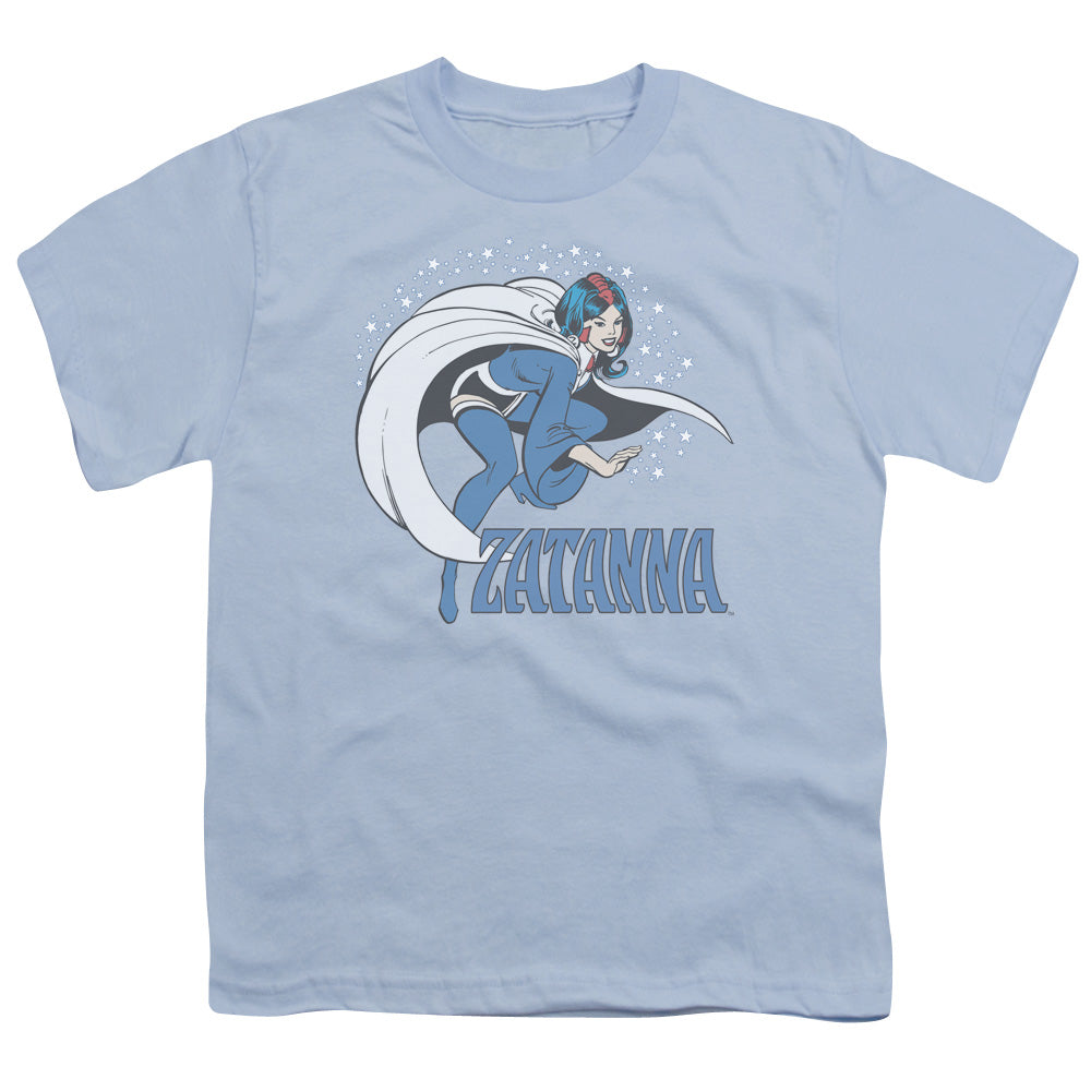 DC Comics Zatanna Kids Youth T Shirt Light Blue