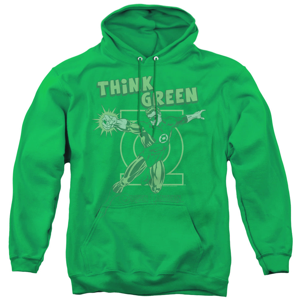 DC Comics Think Green Mens Hoodie Kelly Green
