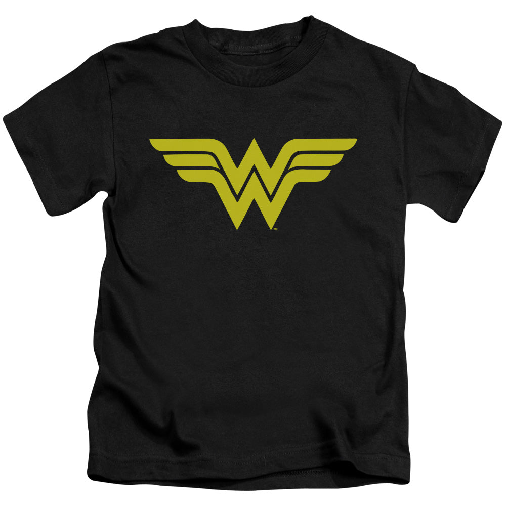 DC Comics Wonder Woman Logo Juvenile Kids Youth T Shirt Black