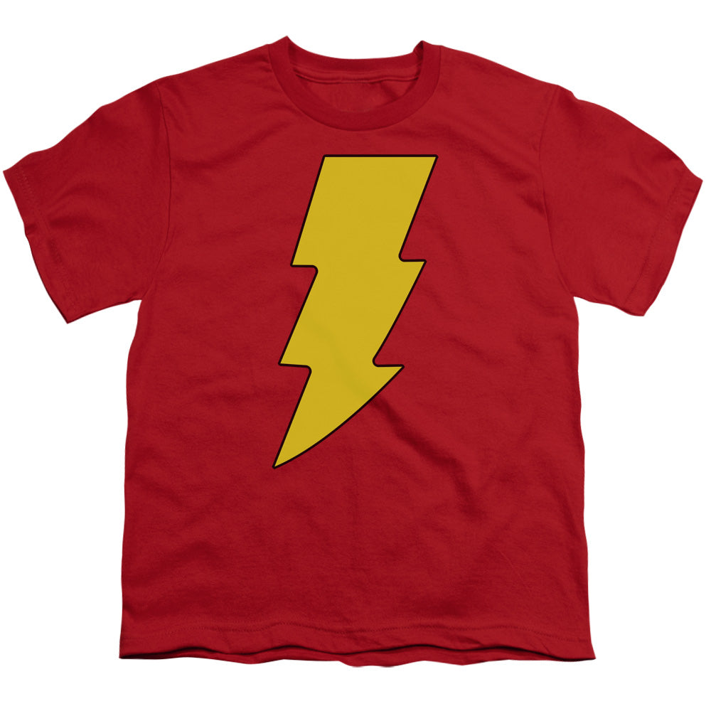 DC Comics Shazam Logo Kids Youth T Shirt Red