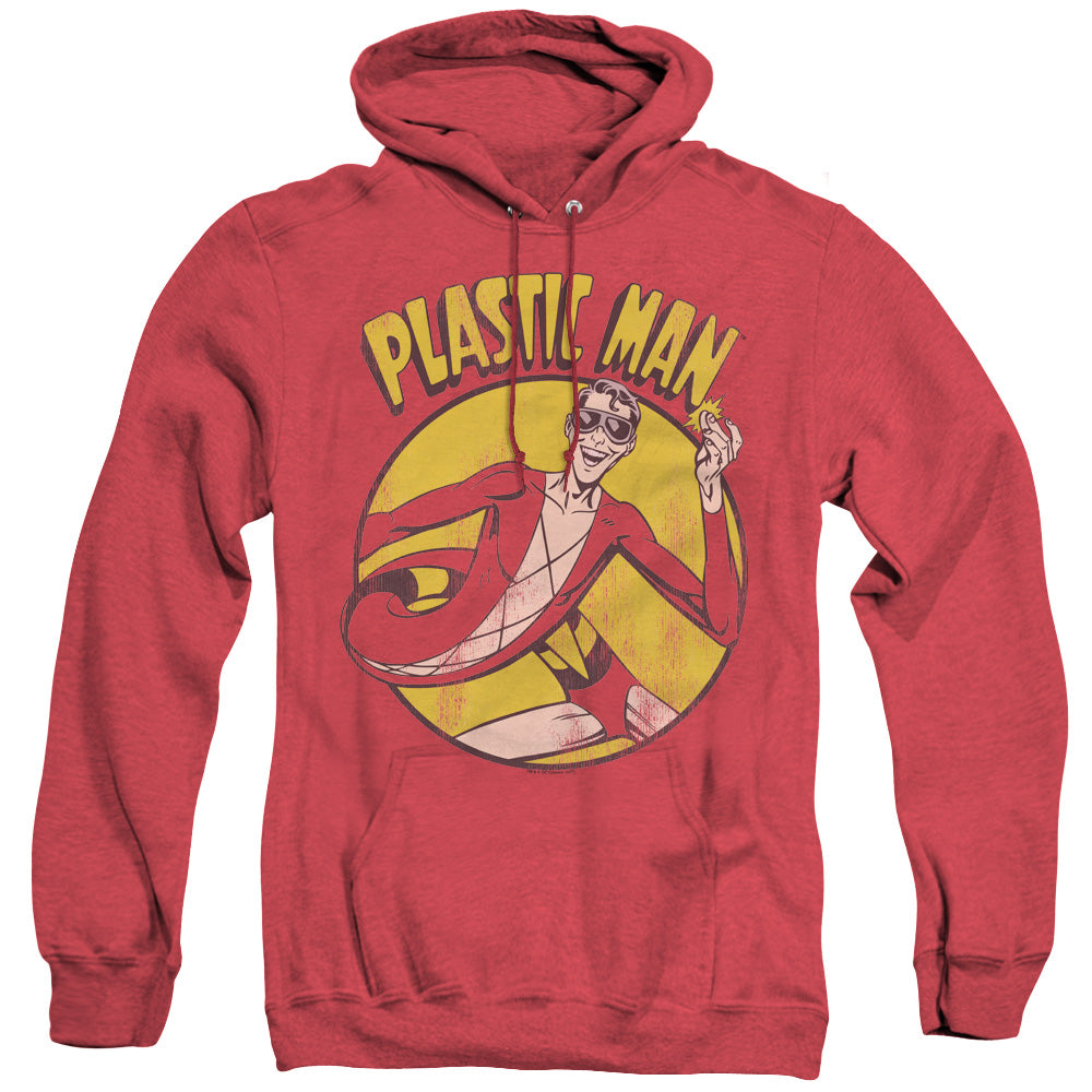 DC Comics Plastic Man Heather Mens Hoodie Red