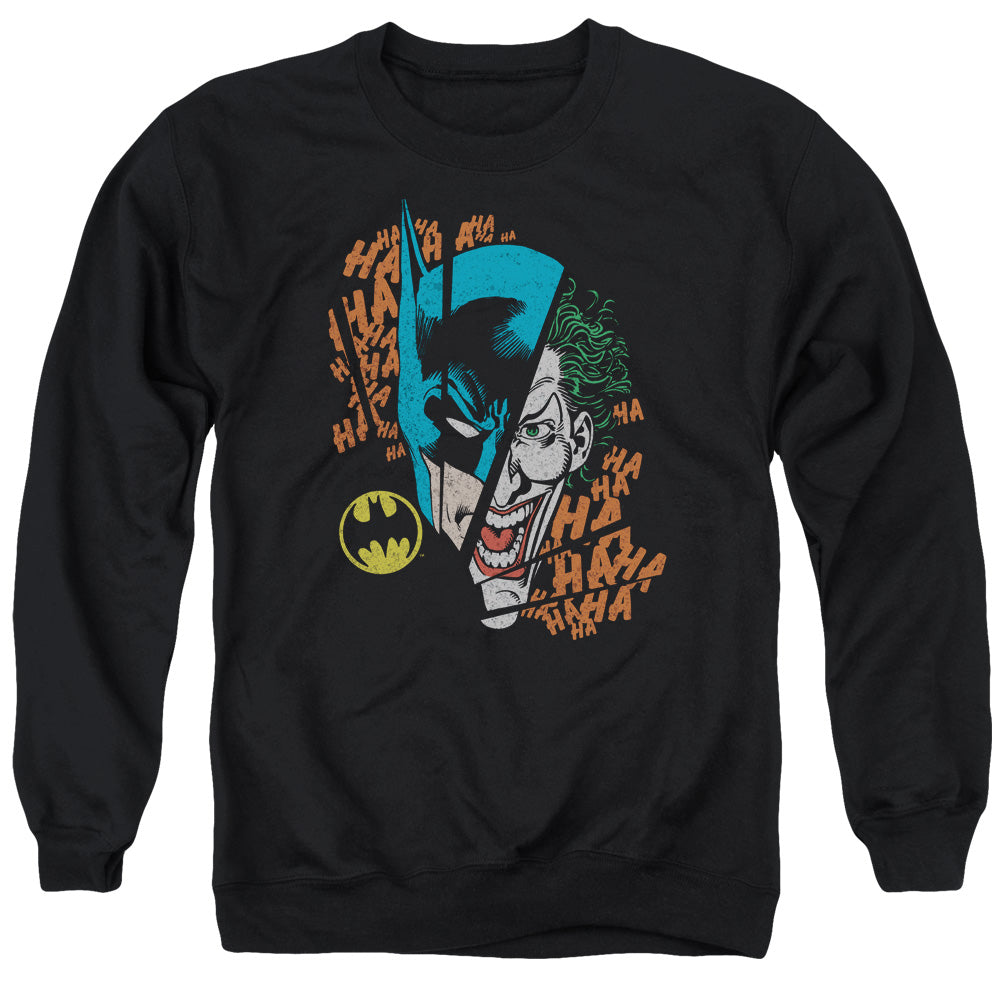DC Comics Broken Visage Mens Crewneck Sweatshirt Black