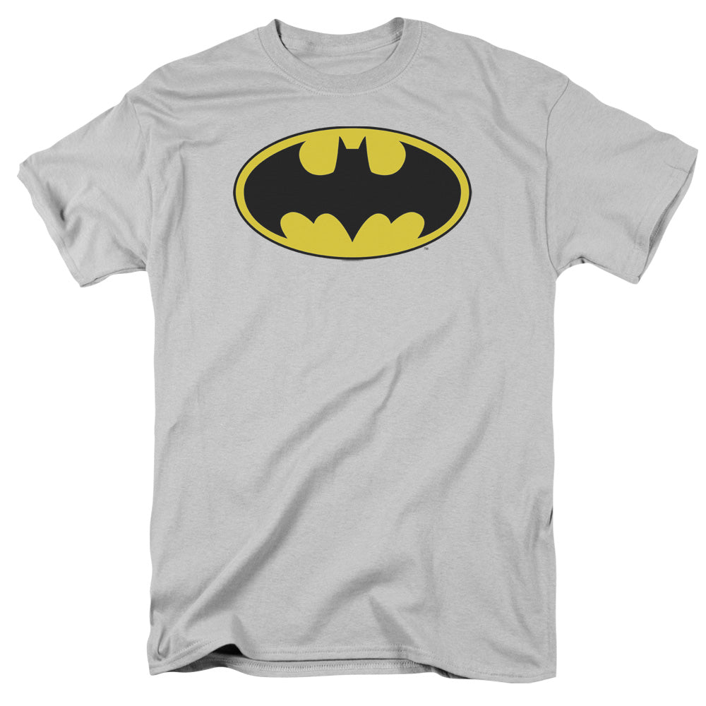 DC Comics Batman Logo Mens T Shirt Silver