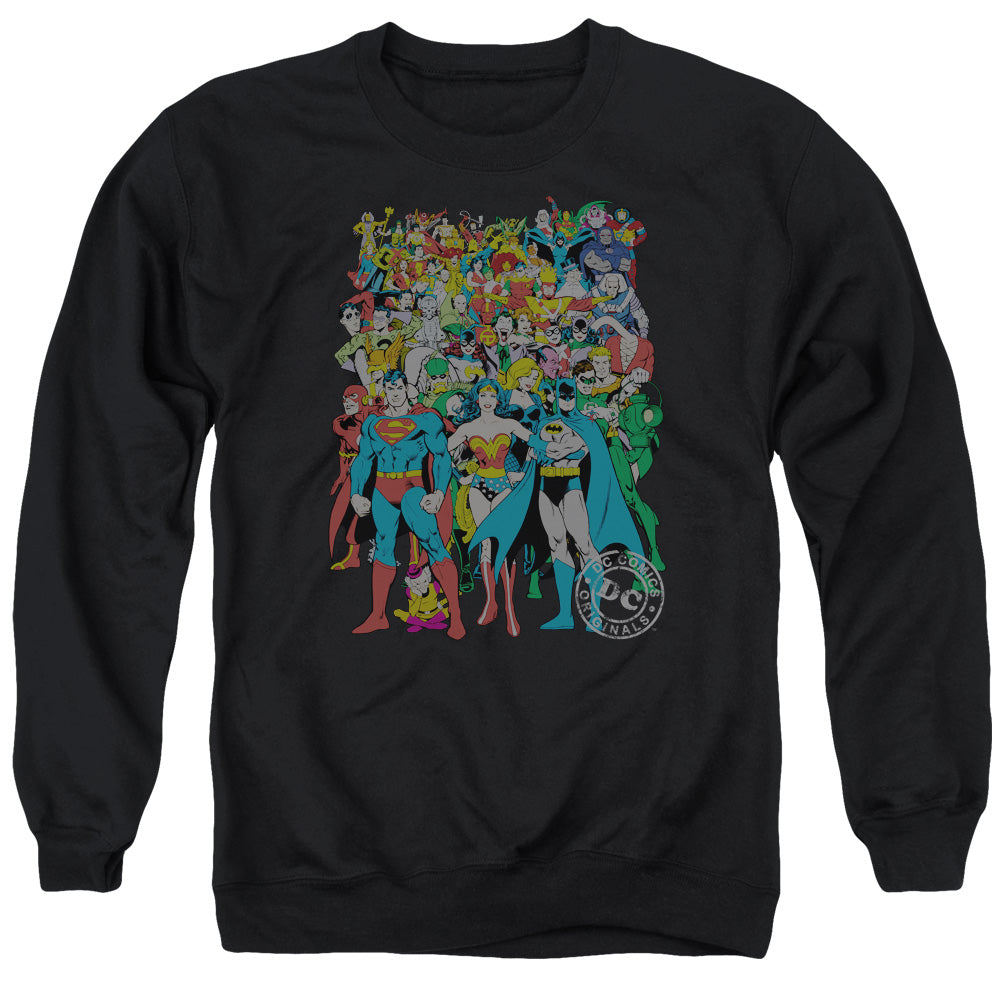 DC Comics Original Universe Mens Crewneck Sweatshirt Black