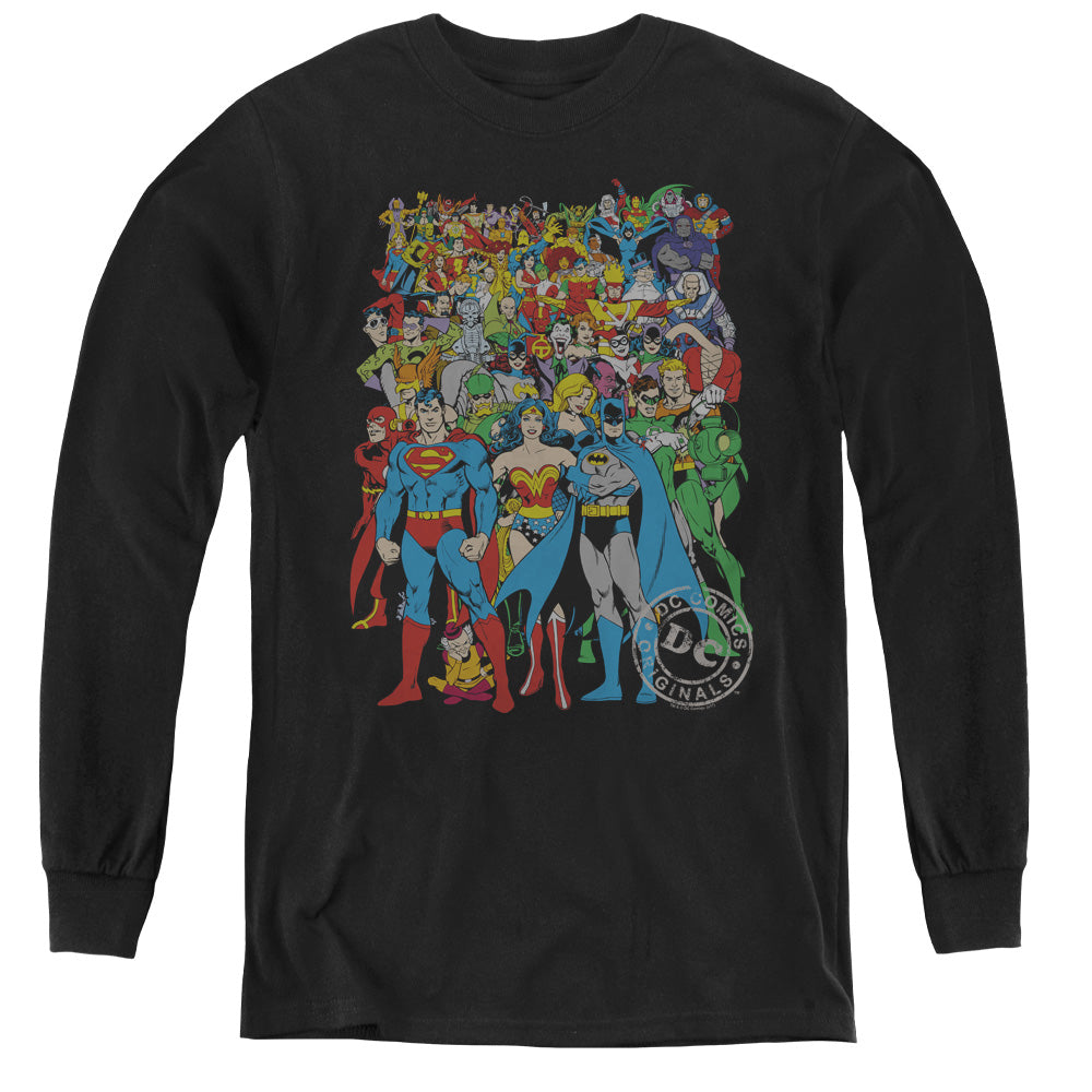 DC Comics Original Universe Long Sleeve Kids Youth T Shirt Black