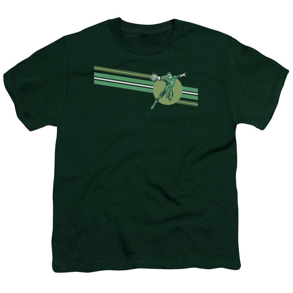 DC Comics Lantern Stripe Kids Youth T Shirt Hunter Green