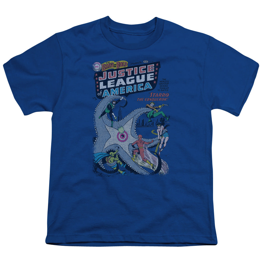 DC Comics No 28 Kids Youth T Shirt Royal Blue