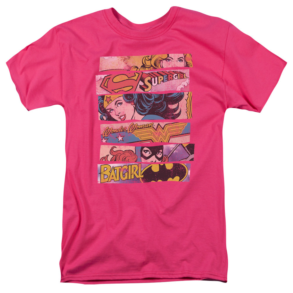 DC Comics Three of a Kind Mens T Shirt Hot Pink
