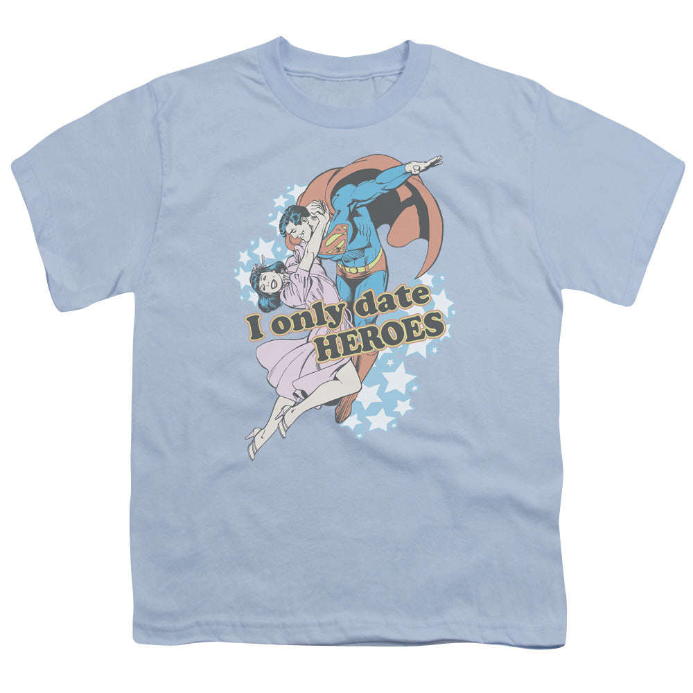 DC Comics Fickle Kids Youth T Shirt Light Blue