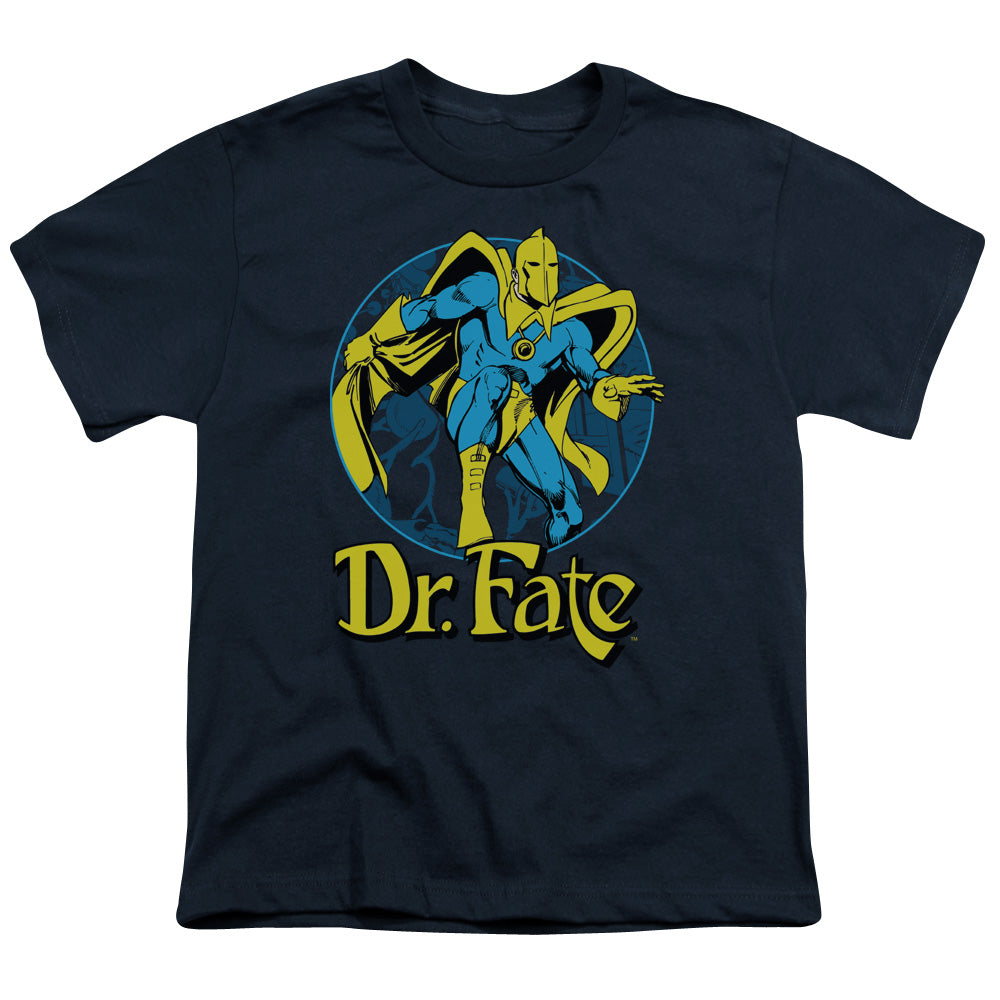 DC Comics Dr Fate Ankh Kids Youth T Shirt Navy Blue
