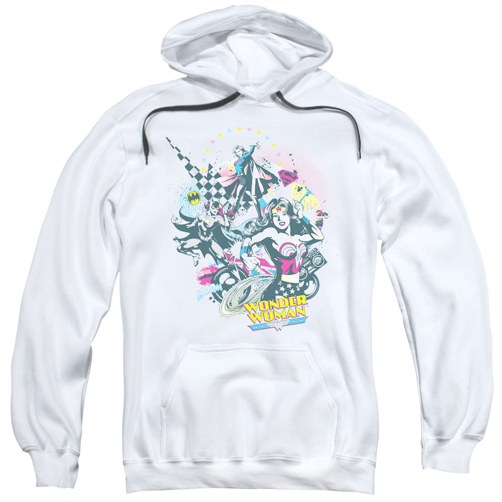 DC Comics Power Trio Mens Hoodie White