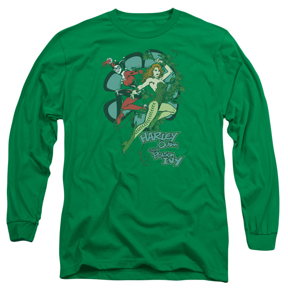 DC Comics Harley and Ivy Mens Long Sleeve Shirt Kelly Green