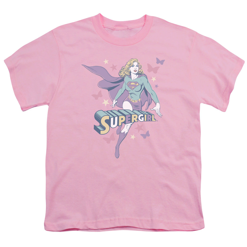 DC Comics Supergirl Pastels Kids Youth T Shirt Pink