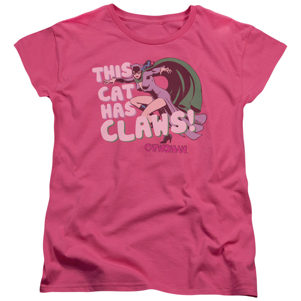 DC Comics Claws Womens T Shirt Hot Pink