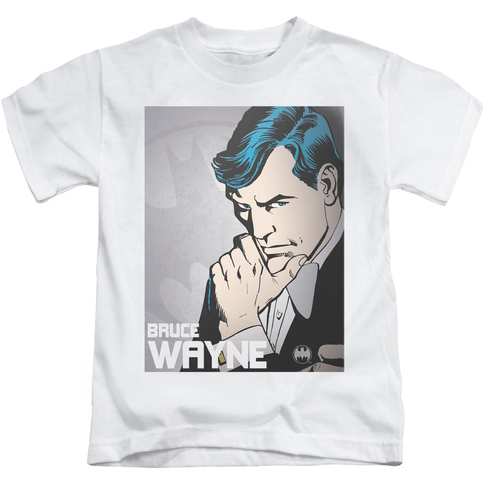 DC Comics Bruce Wayne Juvenile Kids Youth T Shirt White