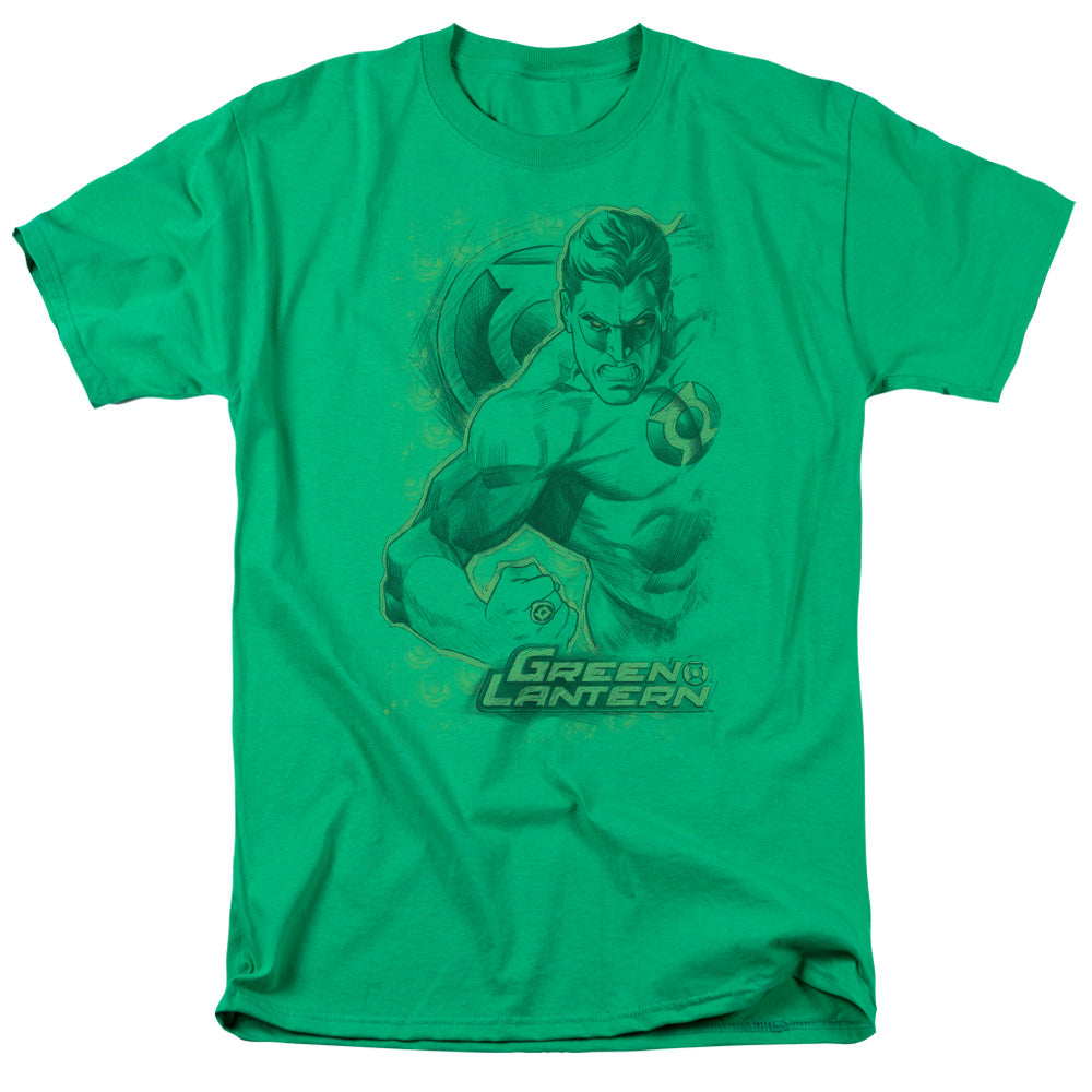 DC Comics Pencil Energy Mens T Shirt Kelly Green