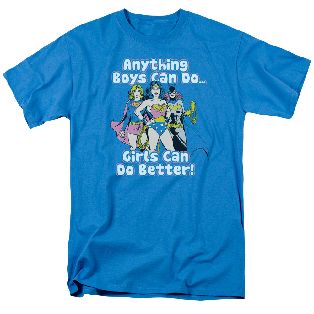 DC Comics Girls Can Do It Better Mens T Shirt Turquoise