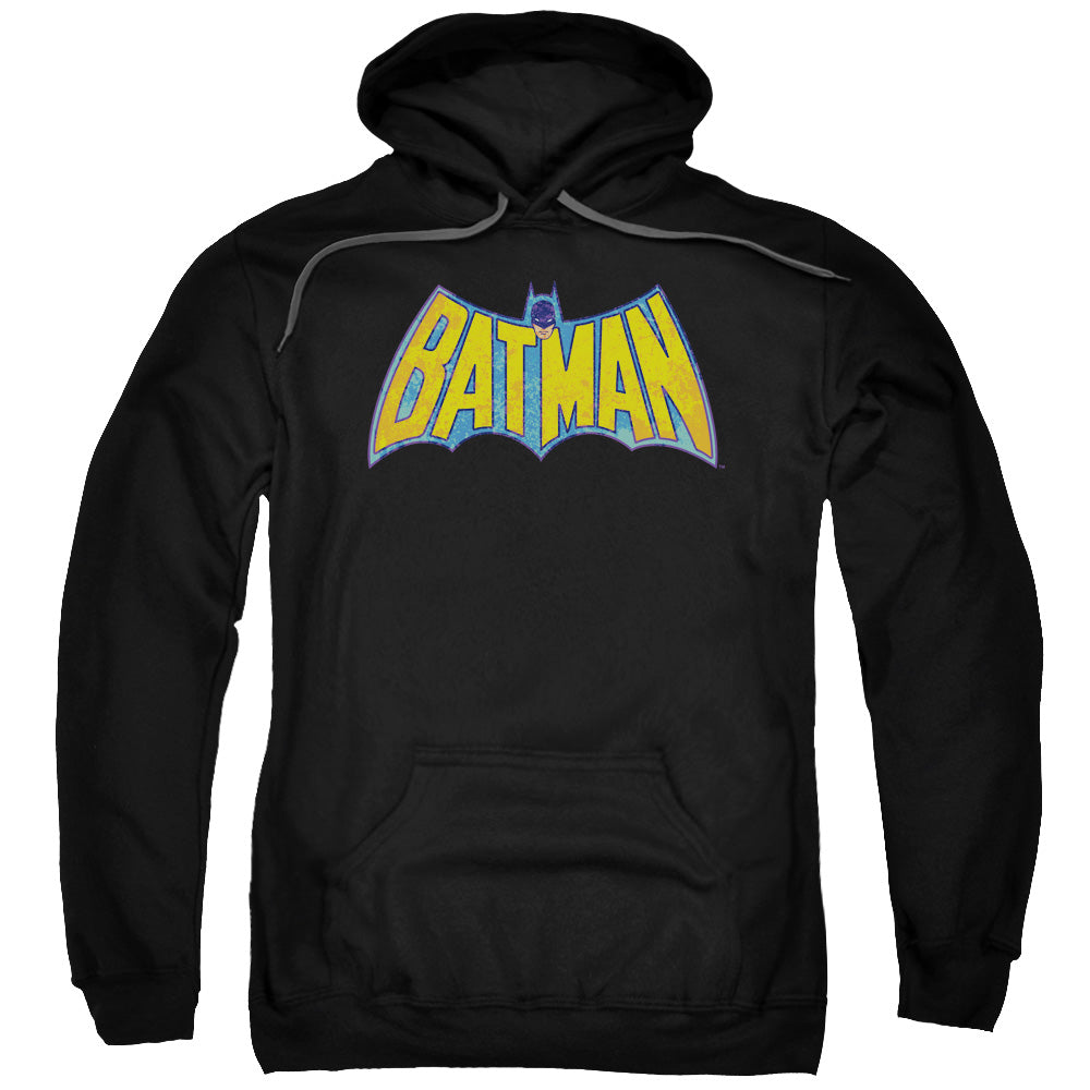DC Comics Batman Neon Distress Logo Mens Hoodie Black