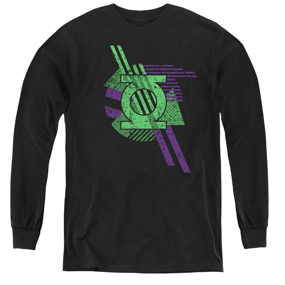 DC Comics Lantern Shapes Long Sleeve Kids Youth T Shirt Black