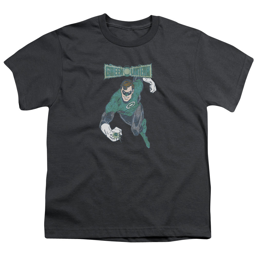 DC Comics Desaturated Green Lantern Kids Youth T Shirt Charcoal