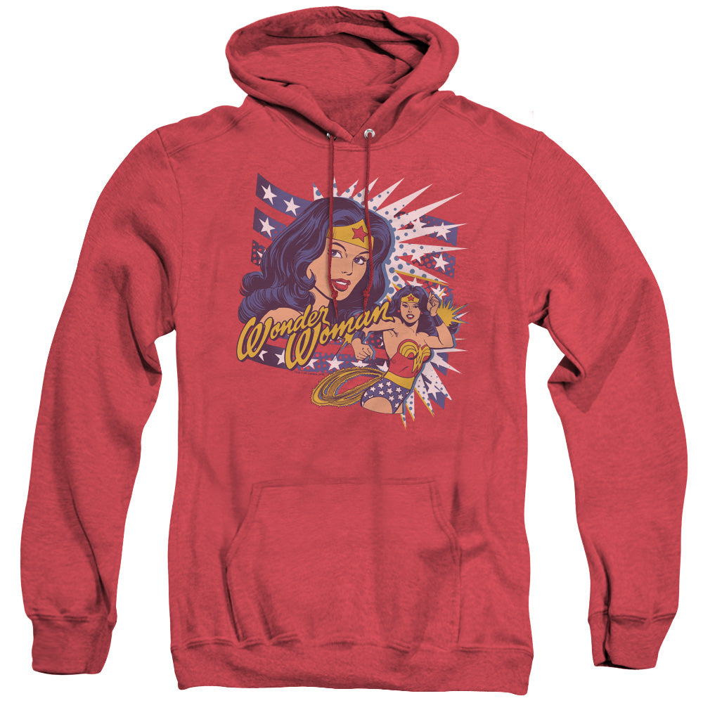DC Comics Pop Art Wonder Heather Mens Hoodie Red