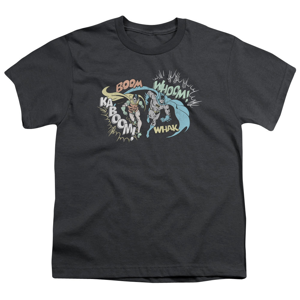 DC Comics Action Duo Kids Youth T Shirt Charcoal