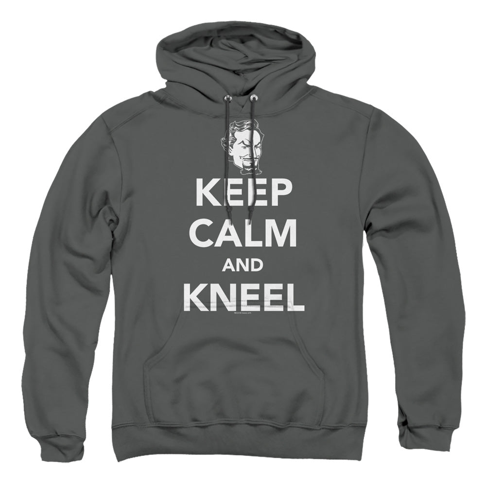 Dc Keep Calm And Kneel Mens Hoodie Charcoal Officially Licensed