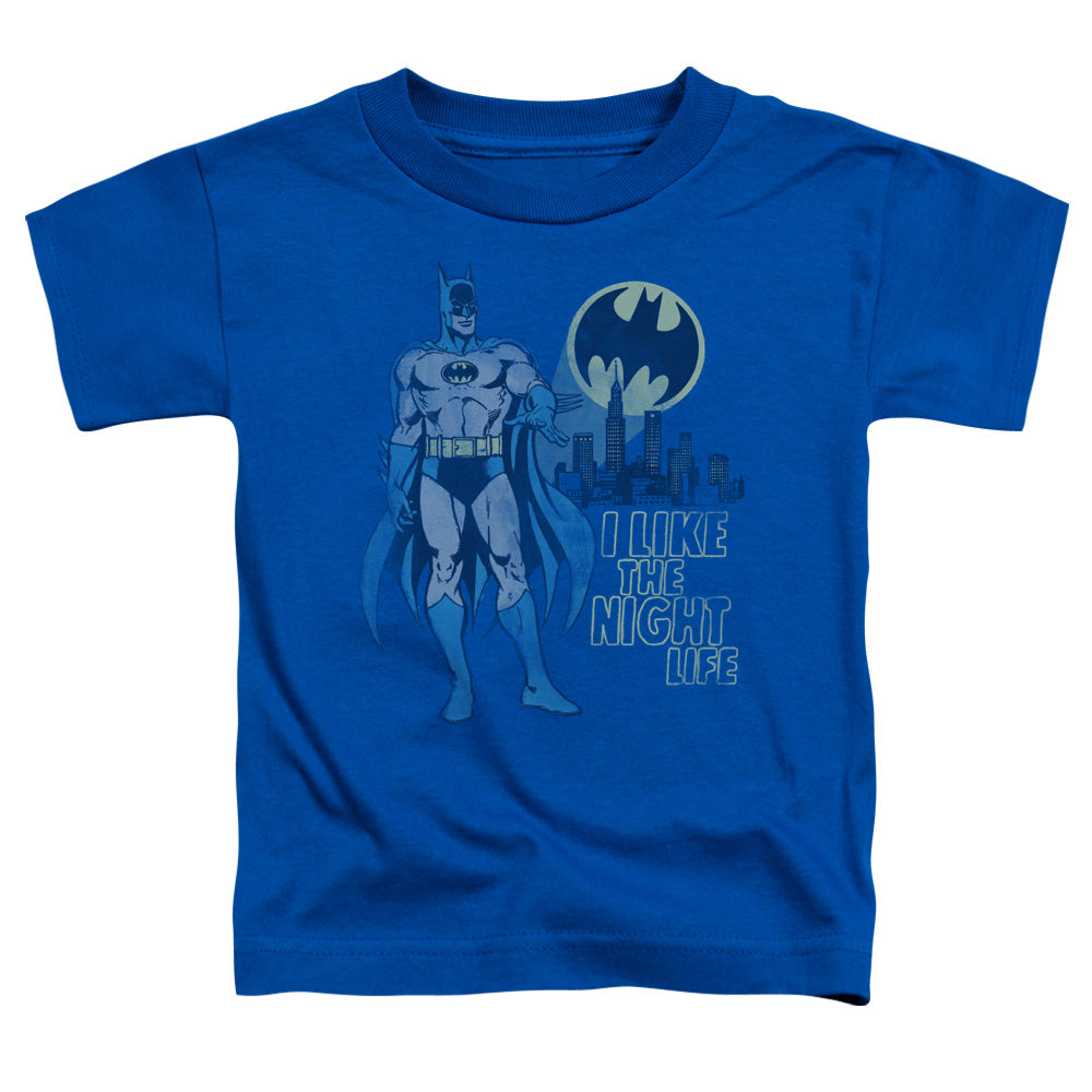 DC Comics Night Life Toddler Kids Youth T Shirt Royal Blue