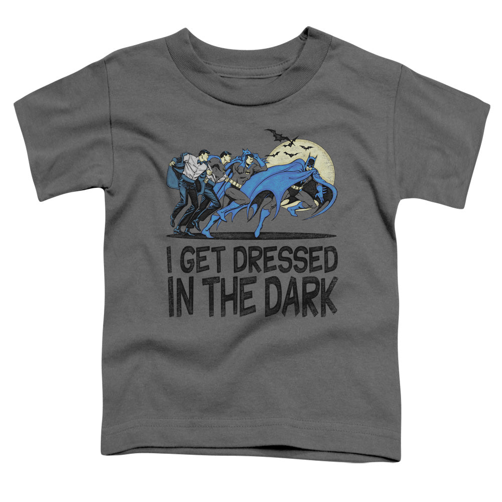 DC Comics Get Dressed Toddler Kids Youth T Shirt Charcoal