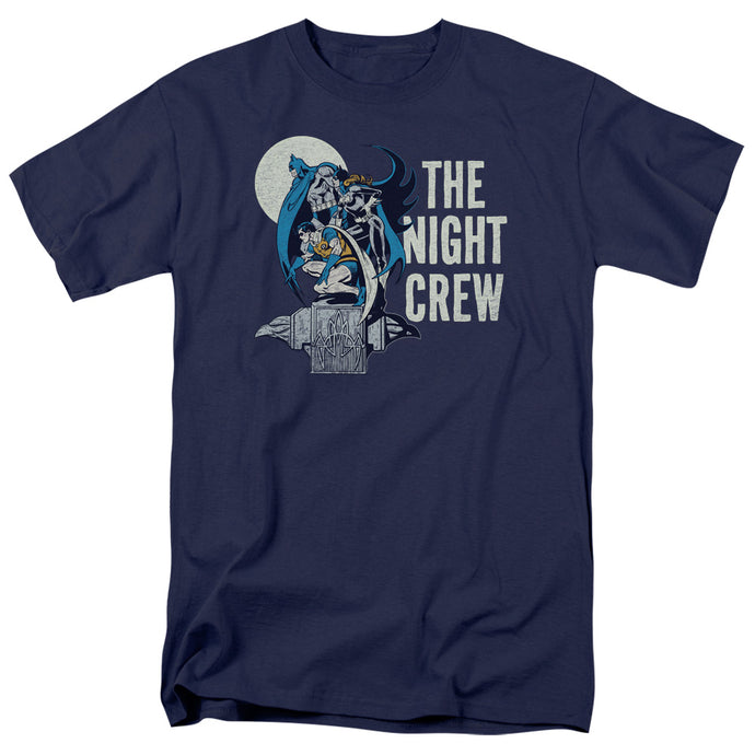 DC Comics Night Crew Mens T Shirt Navy Blue