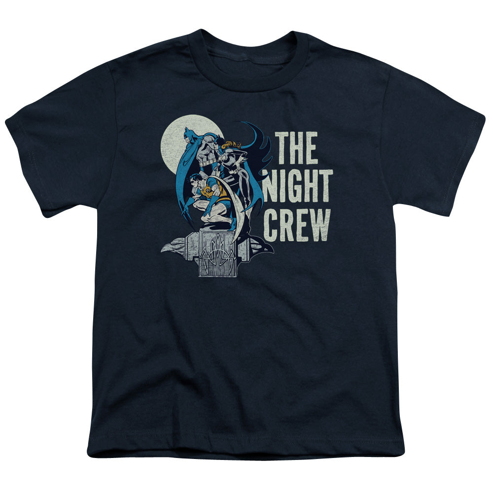 DC Comics Night Crew Kids Youth T Shirt Navy Blue