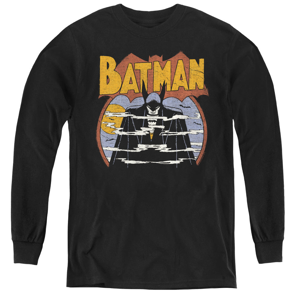 DC Comics Foggy Long Sleeve Kids Youth T Shirt Black