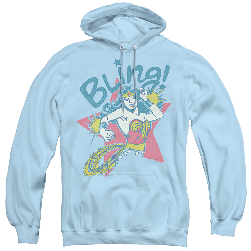 DC Comics Bling Mens Hoodie Light Blue