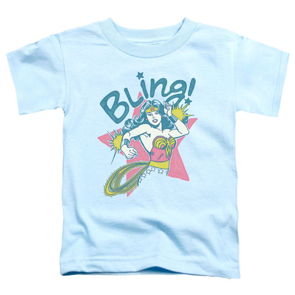 DC Comics Bling Toddler Kids Youth T Shirt Light Blue