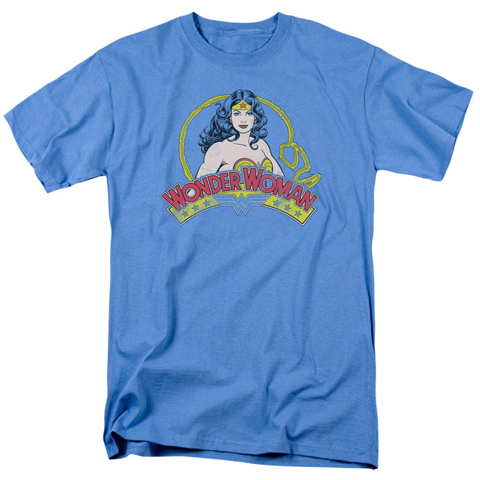 DC Comics Vintage Woman Mens T Shirt Carolina Blue