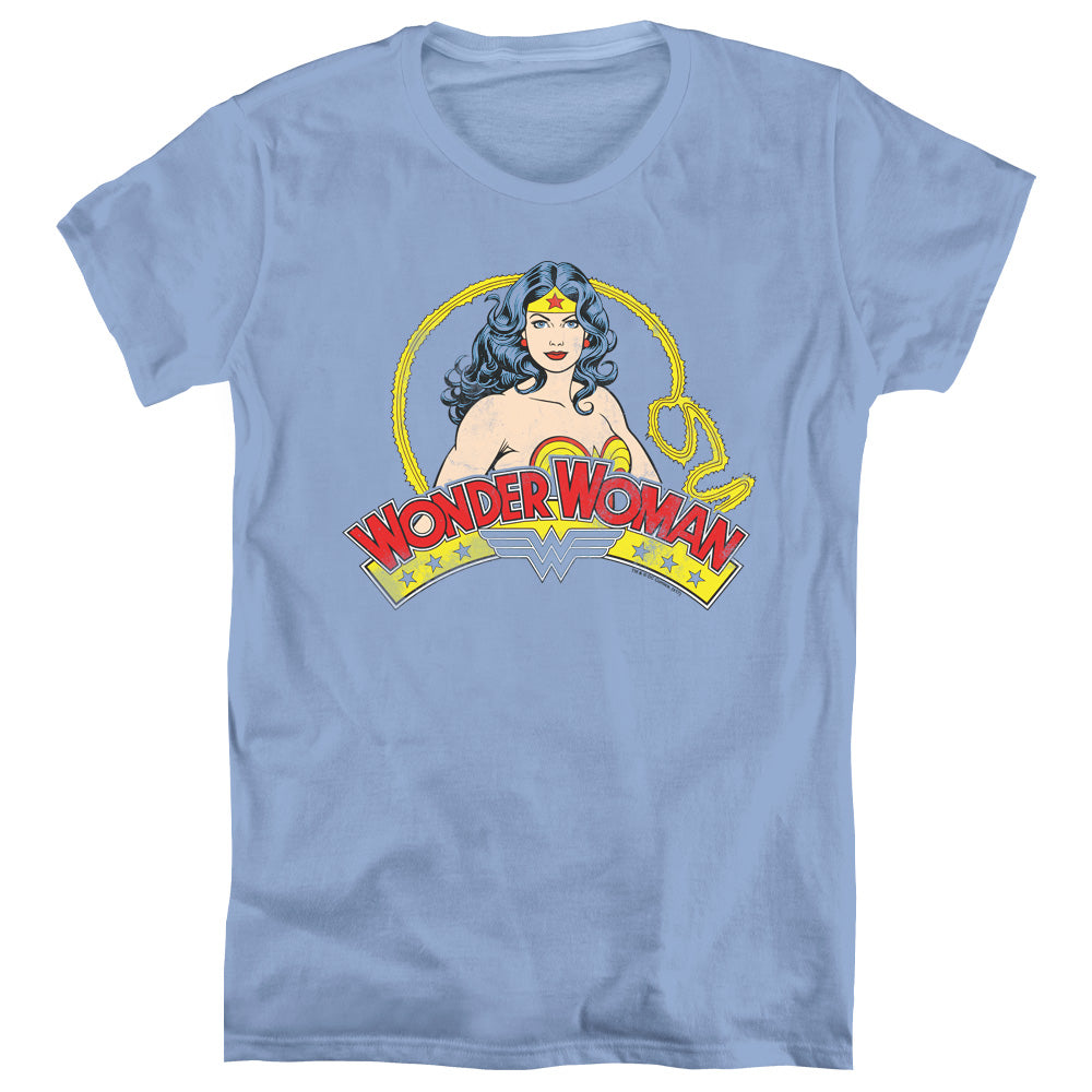 DC Comics Vintage Woman Womens T Shirt Carolina Blue