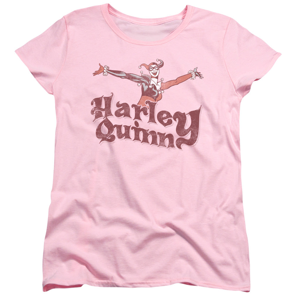 DC Comics Harley Hop Vintage Womens T Shirt Pink