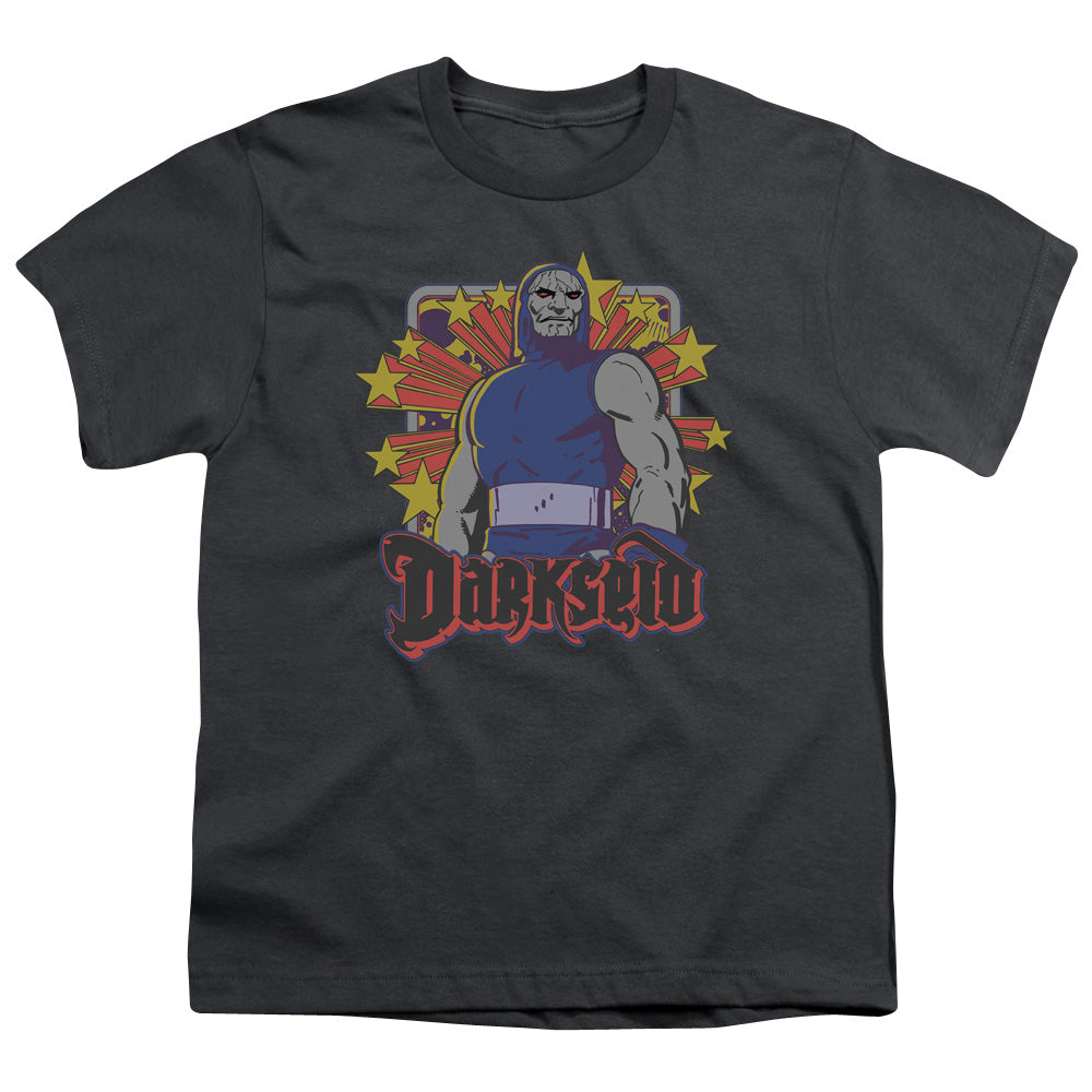 DC Comics Darkseid Stars Kids Youth T Shirt Charcoal