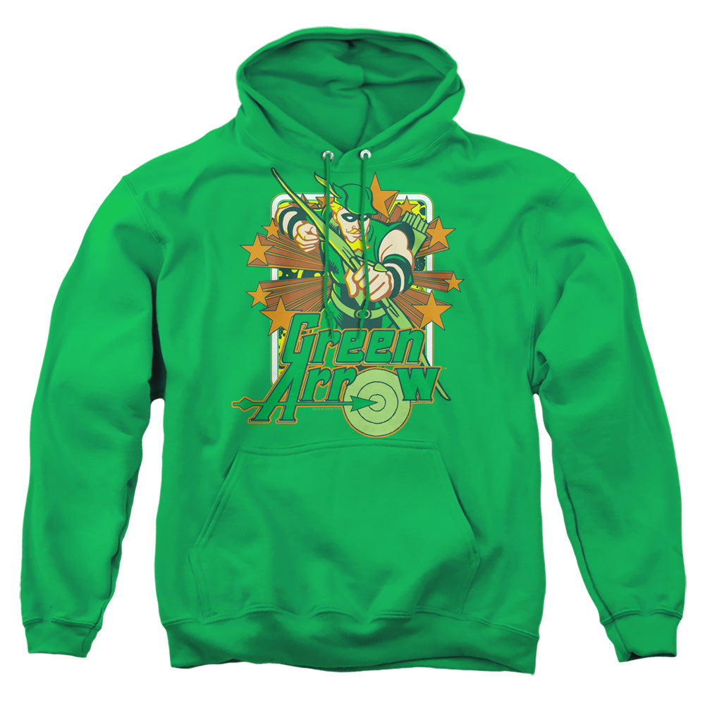 Dc Green Arrow Stars Mens Hoodie Kelly Green Officially Licensed