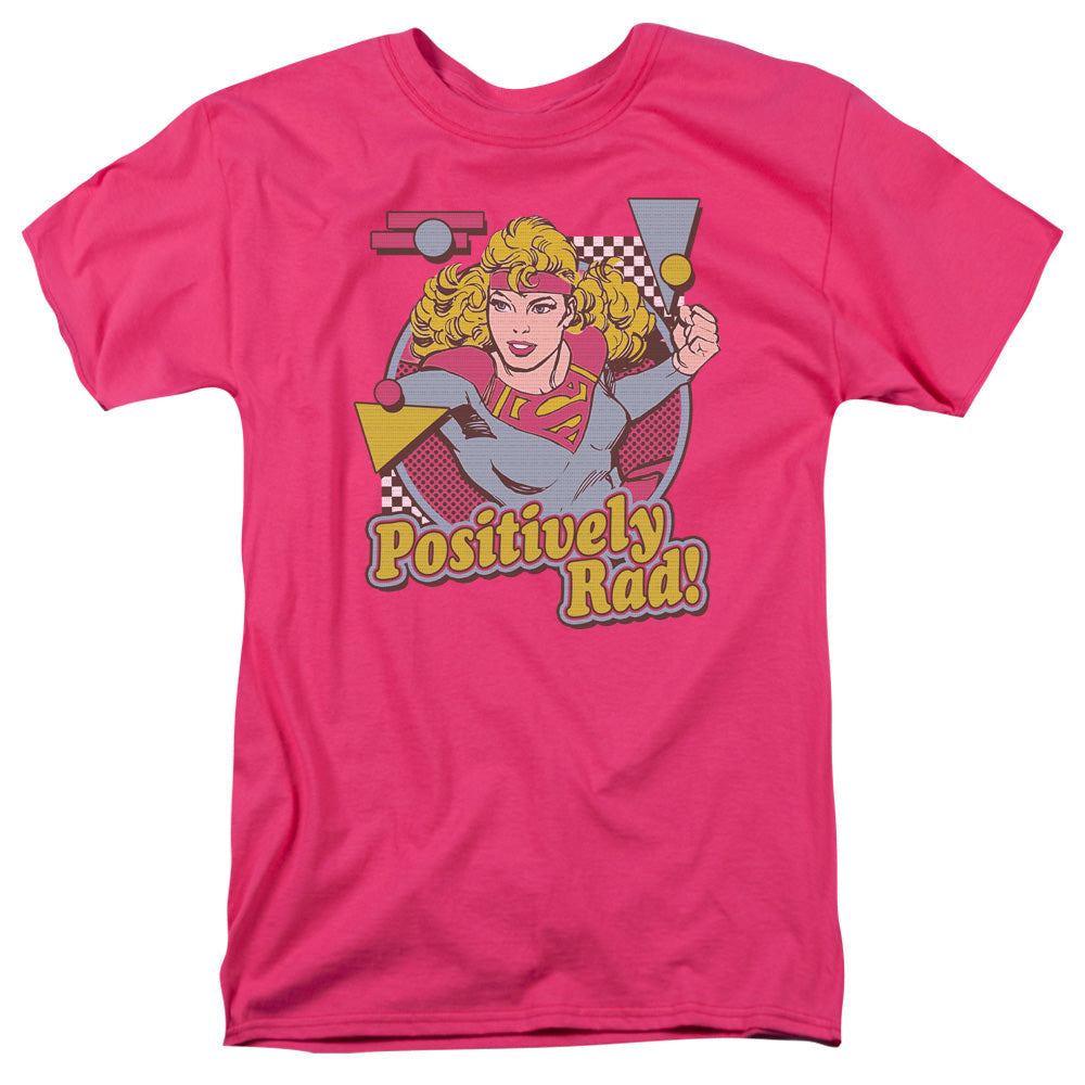 DC Comics Positively Rad Mens T Shirt Hot Pink