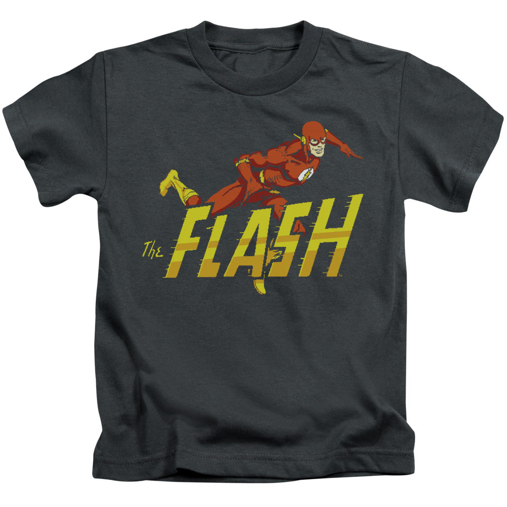 DC Comics Flash 8 Bit Flash Juvenile Kids Youth T Shirt Black