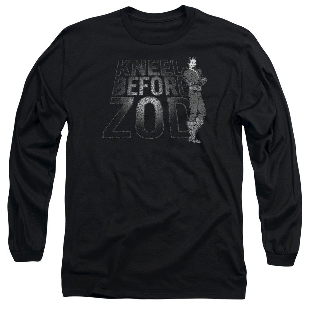 DC Comics Kneel Zod Mens Long Sleeve Shirt Black